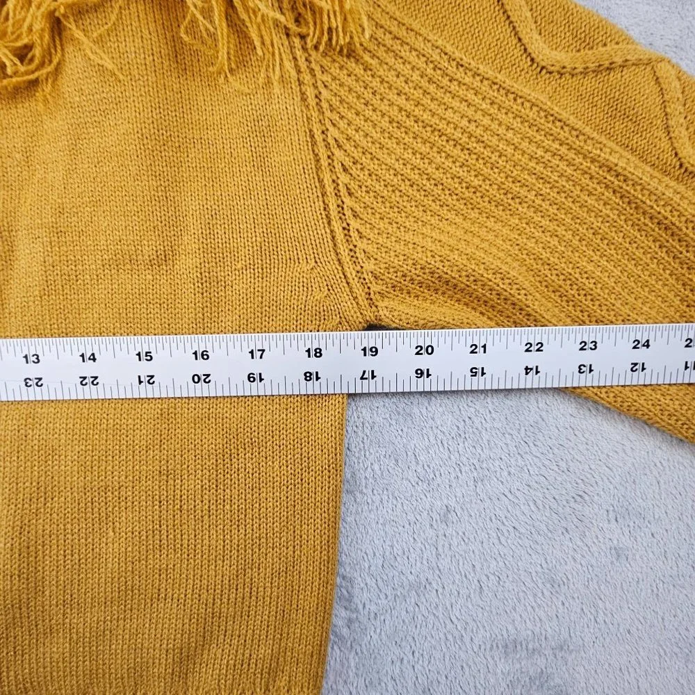 Ninexis Sweater Women's Medium‎ Camel Shawl Neck Tassels Pullover Soft Knit
